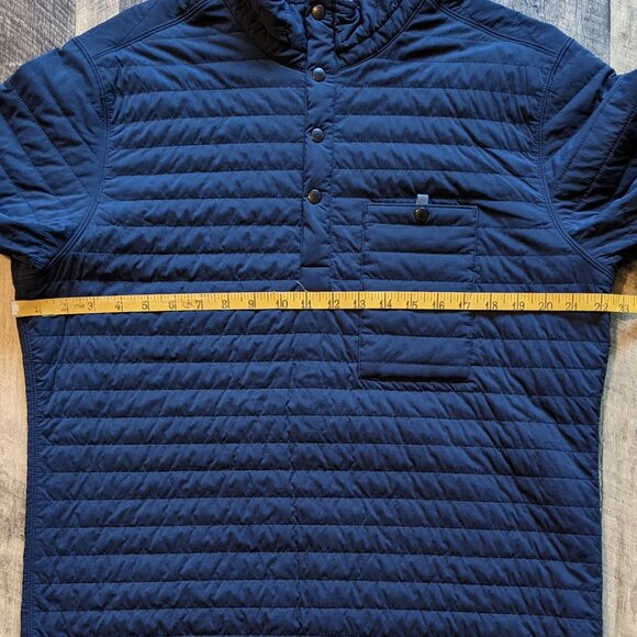 Relwen Windzip Popover Puffer Sweatshirt Jacket Navy Blue Medium - Picture 8 of 8